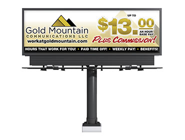 Graphic Design - Gold Mountain $13hr Billboard TN