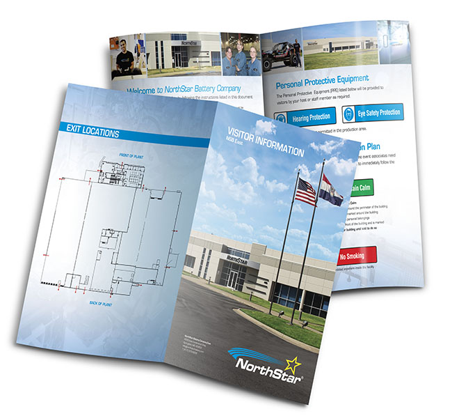 Red Crow Marketing - Graphic Design -Northstar Battery Plant Safety Brochure